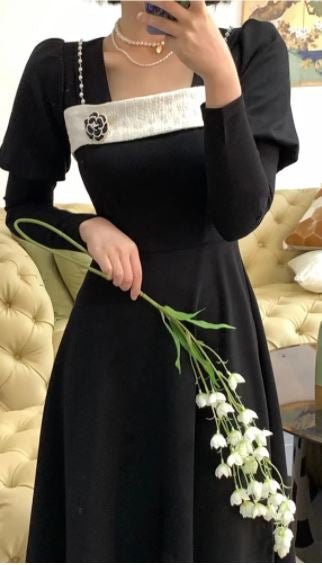 Robe Années 40 Manches Longues - Louise Vintage