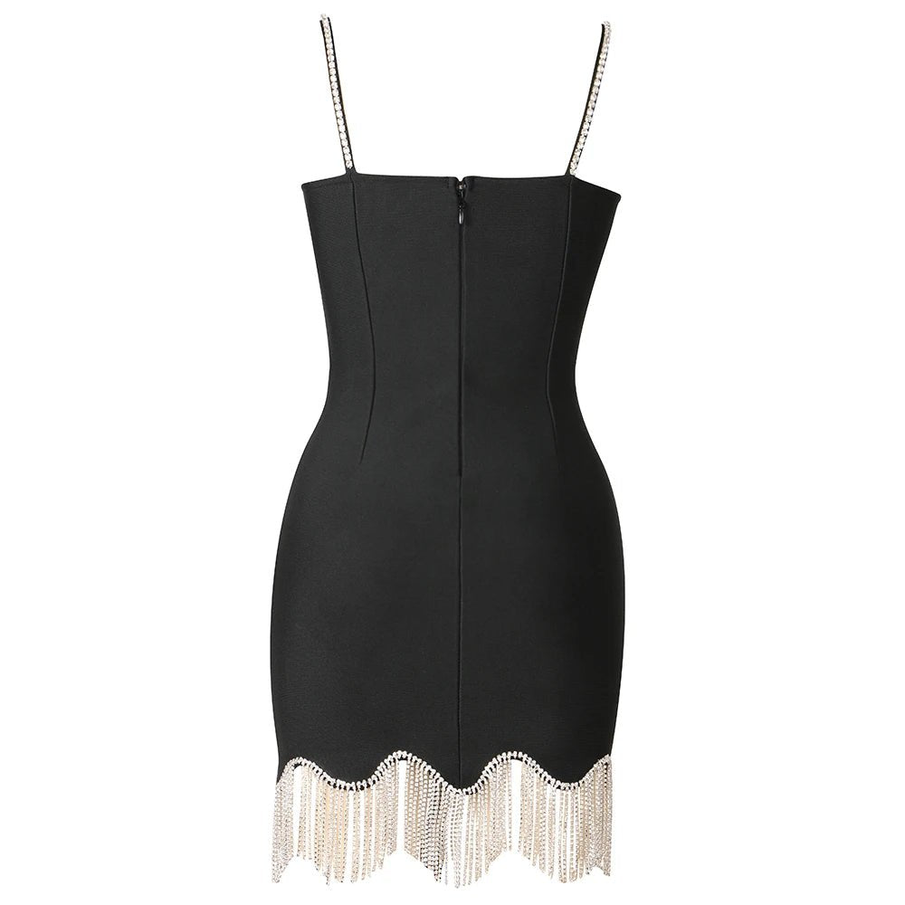 Robe Années 40 Noire Perles - Louise Vintage