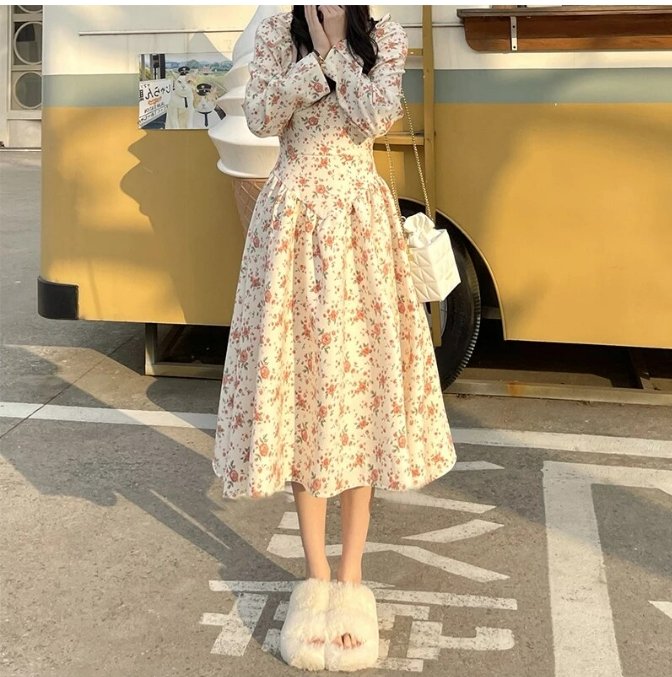 Robe Années 40 Rose Jupe Plissée - Louise Vintage