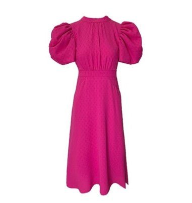 Robe Années 40 Rose Volume - Louise Vintage
