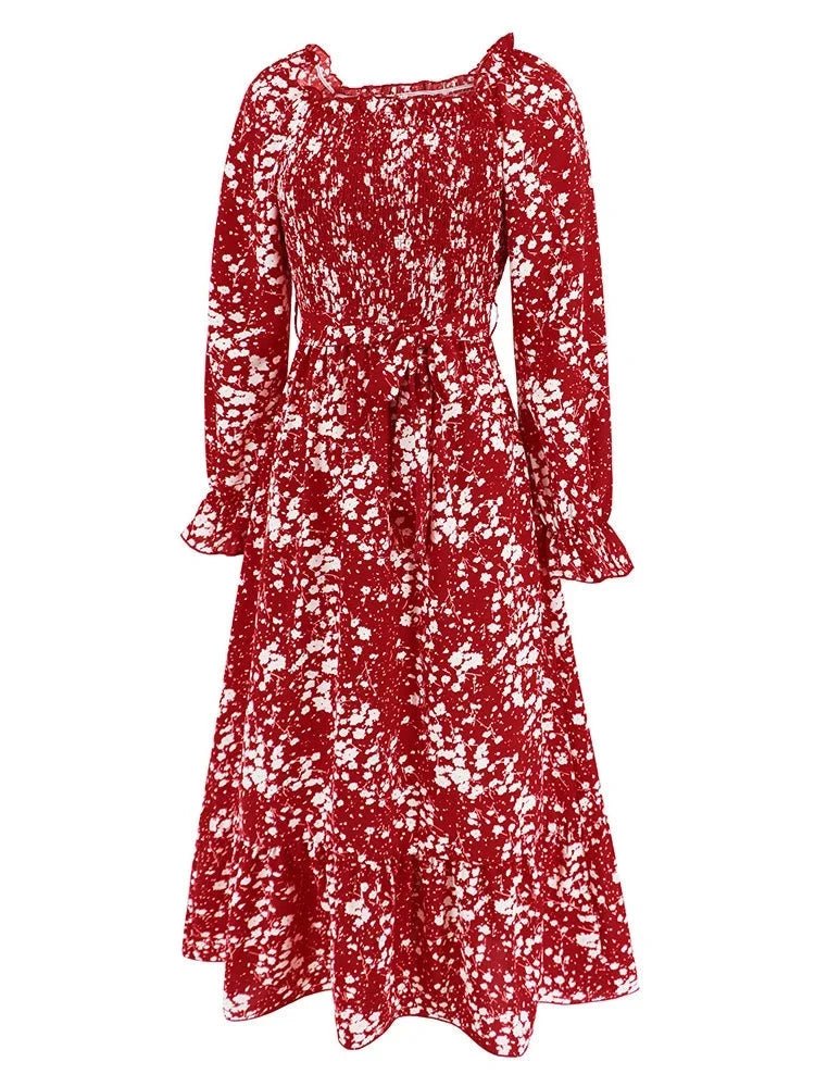 Robe Années 40 Rouge et Blanche - Louise Vintage