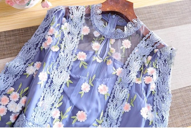 Robe Années 40 Slim Bleu - Louise Vintage