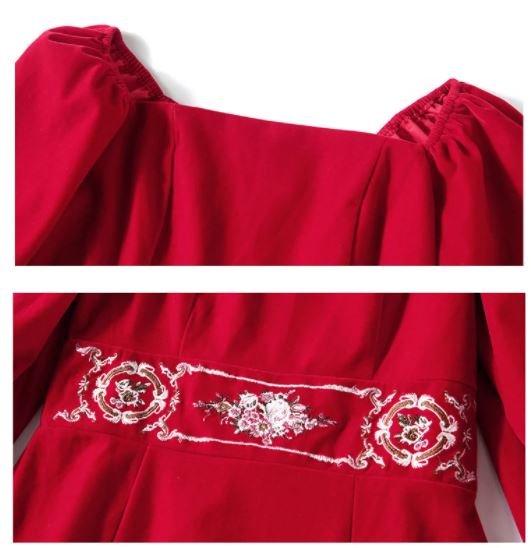 Robe Années 40 velours - Louise Vintage