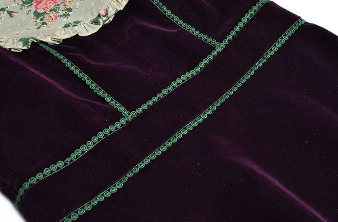 Robe Années 40 Velours Fleurs - Louise Vintage