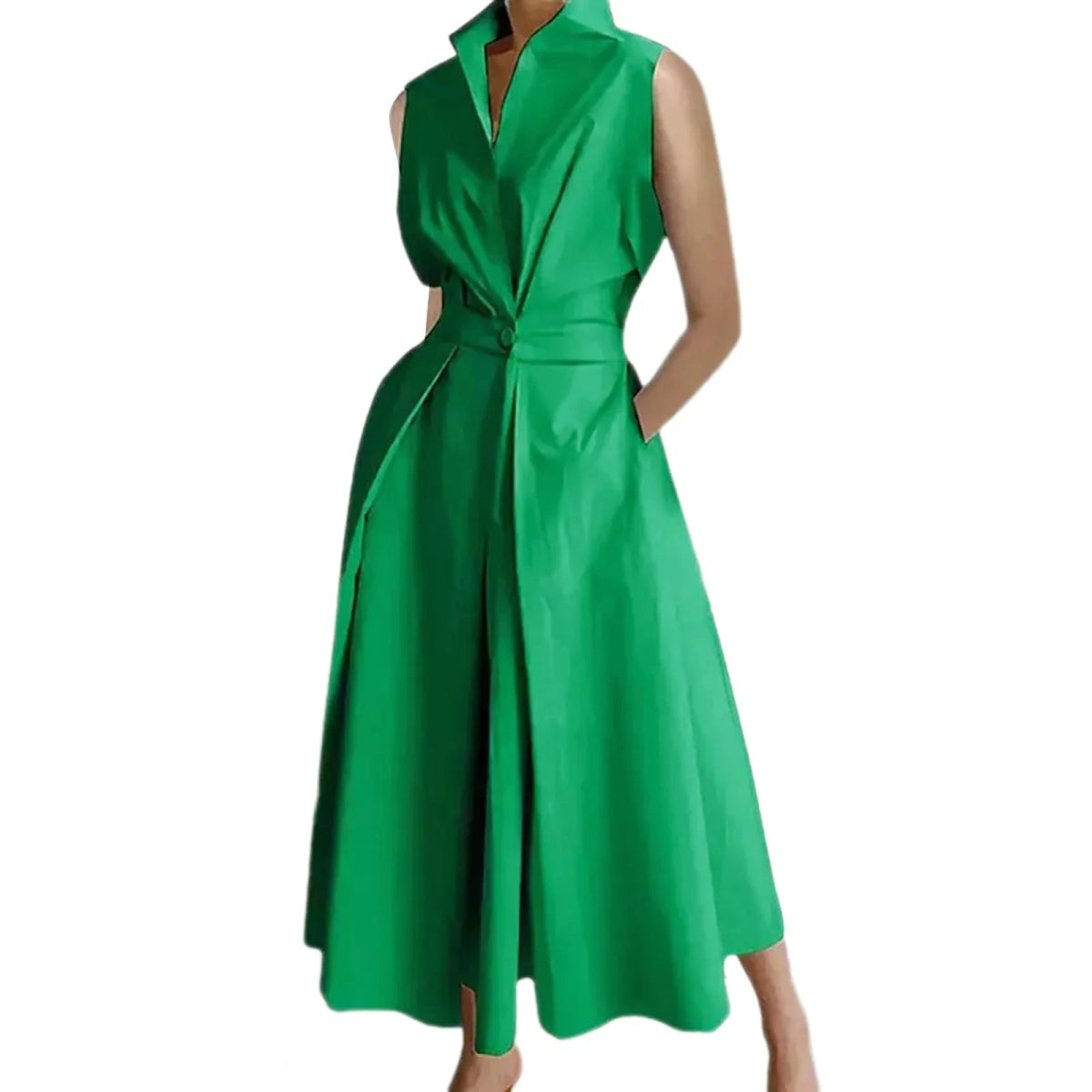 Robe Années 40 Verte Poches - Louise Vintage