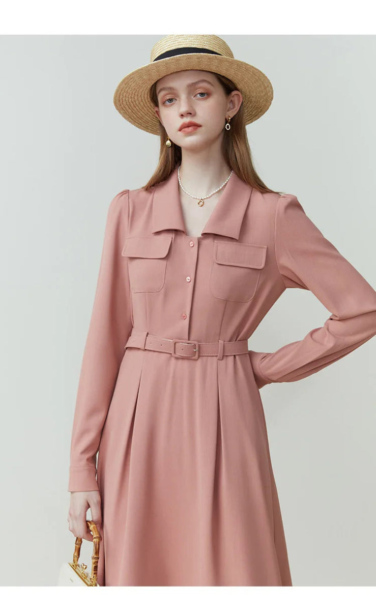 Robe Années 40 Vintage Rose Pale - Louise Vintage
