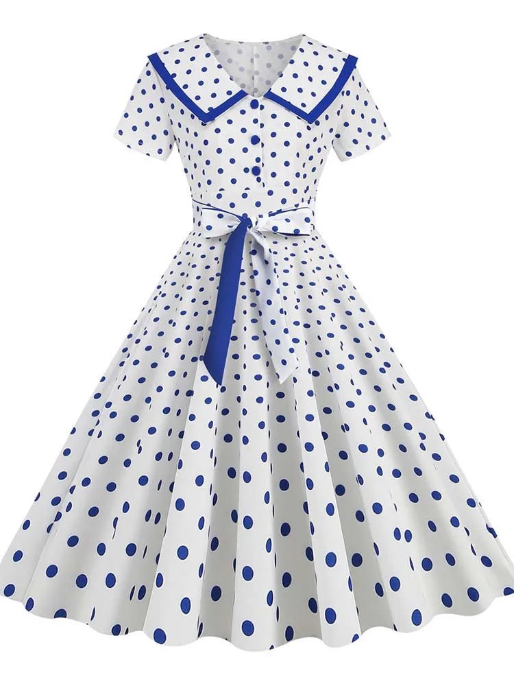 Robe Années 50 Bleu Roi - Louise Vintage