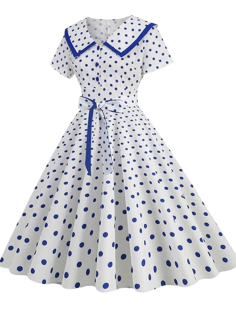 Robe Années 50 Bleu Roi - Louise Vintage