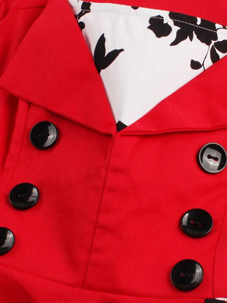 Robe Années 50 Glamour Rouge - Louise Vintage