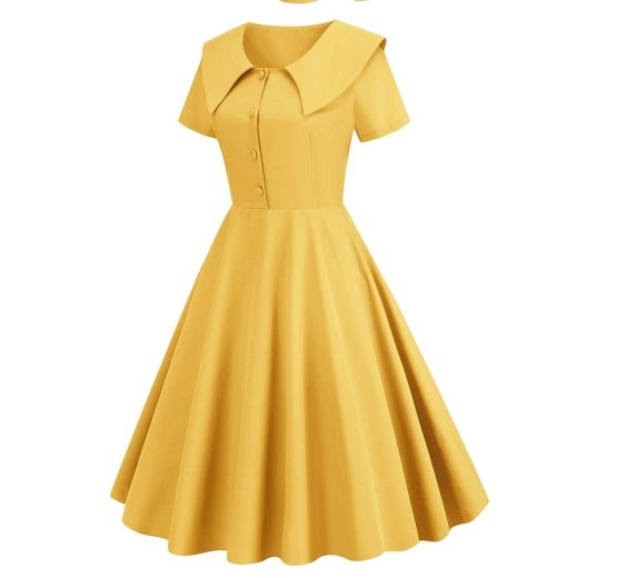 Robe Années 50 Jaune - Louise Vintage