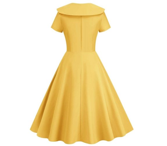 Robe Années 50 Jaune - Louise Vintage