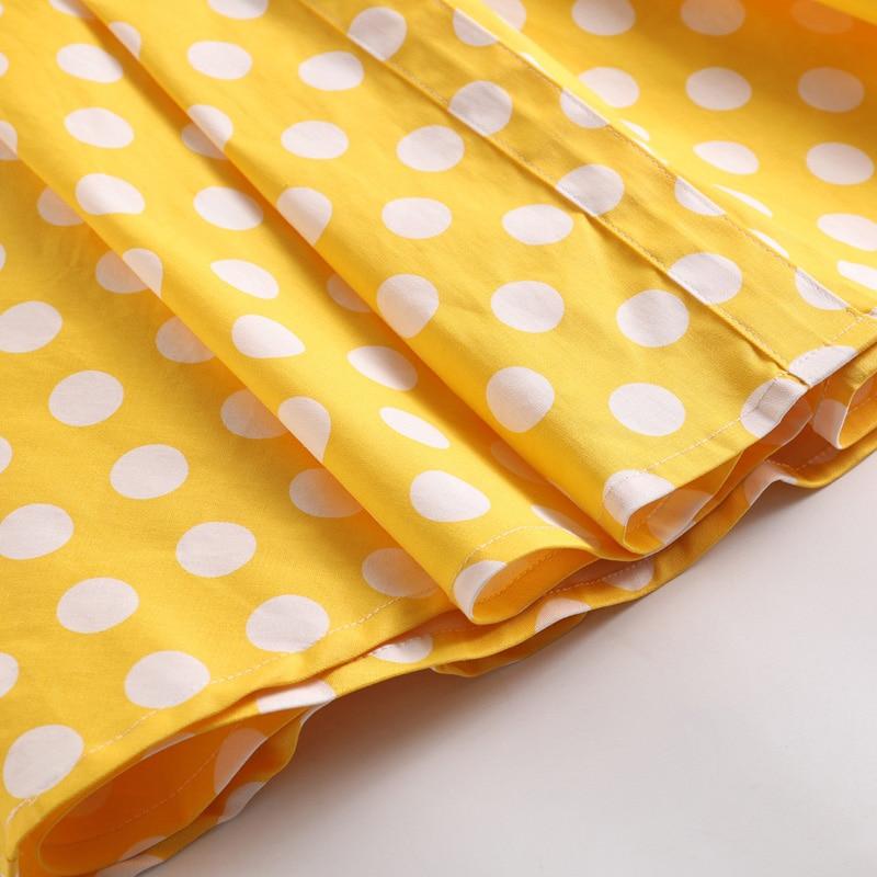 Robe Années 50 Jaune a Pois - Louise Vintage