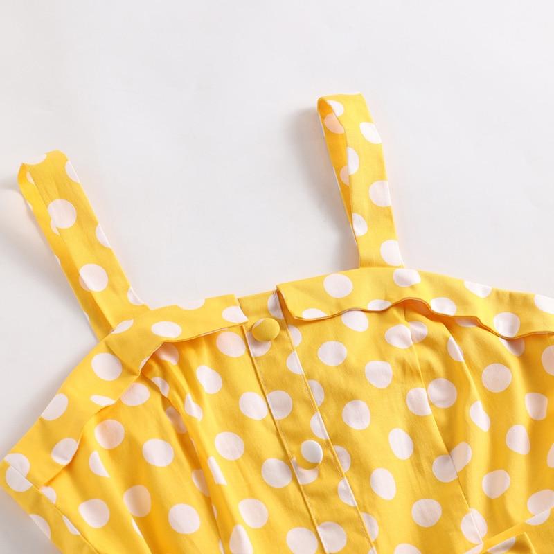 Robe Années 50 Jaune a Pois - Louise Vintage