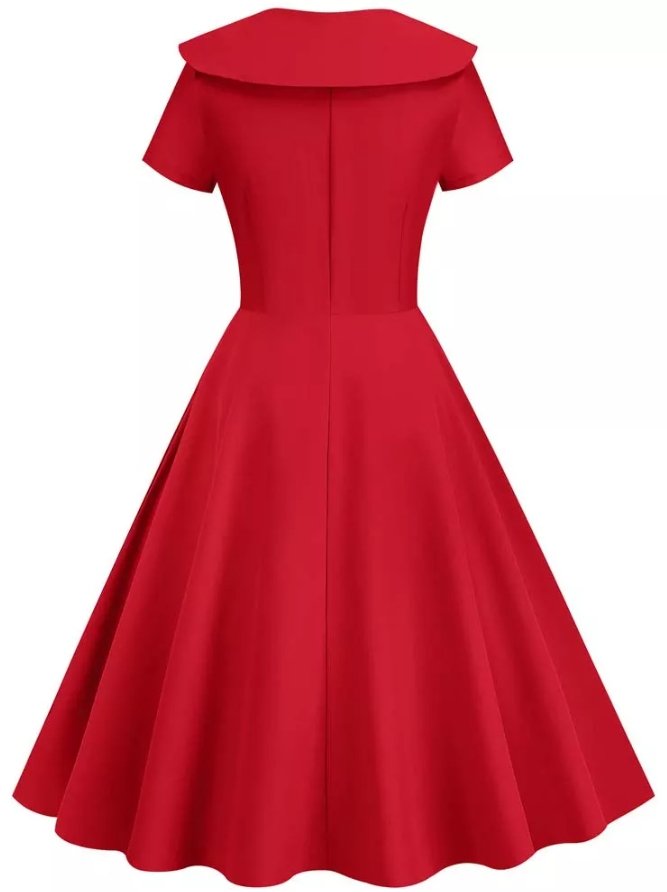 Robe Années 50 Rouge - Louise Vintage