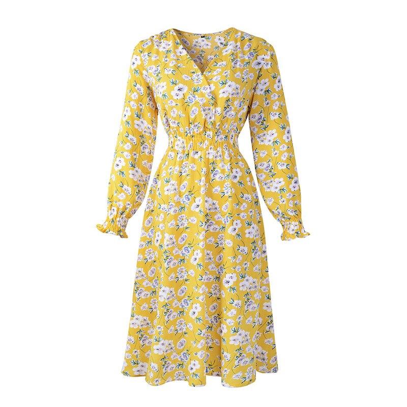 Robe Années 60 Elastique Jaune - Louise Vintage