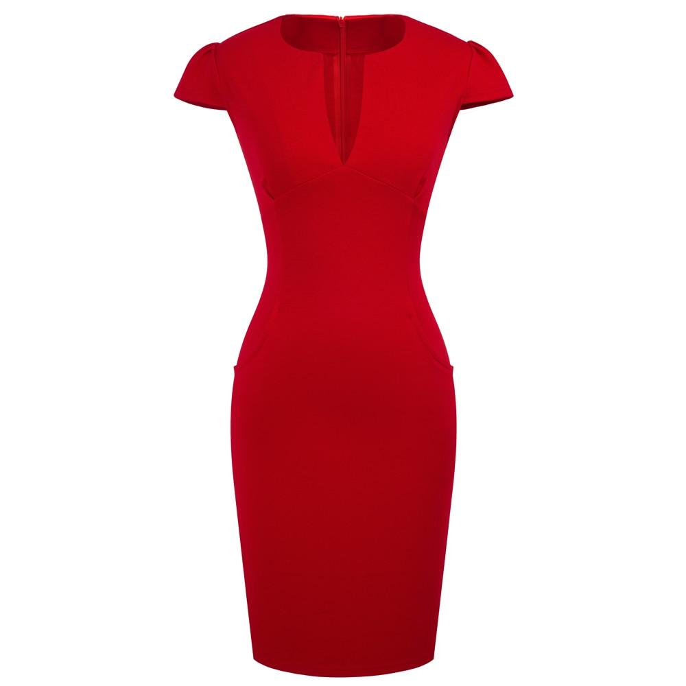 Robe Années 60 Rouge Unie - Louise Vintage
