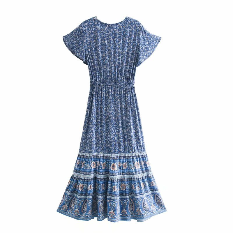 Robe Années 70 Hippie Peace & Love - Louise Vintage