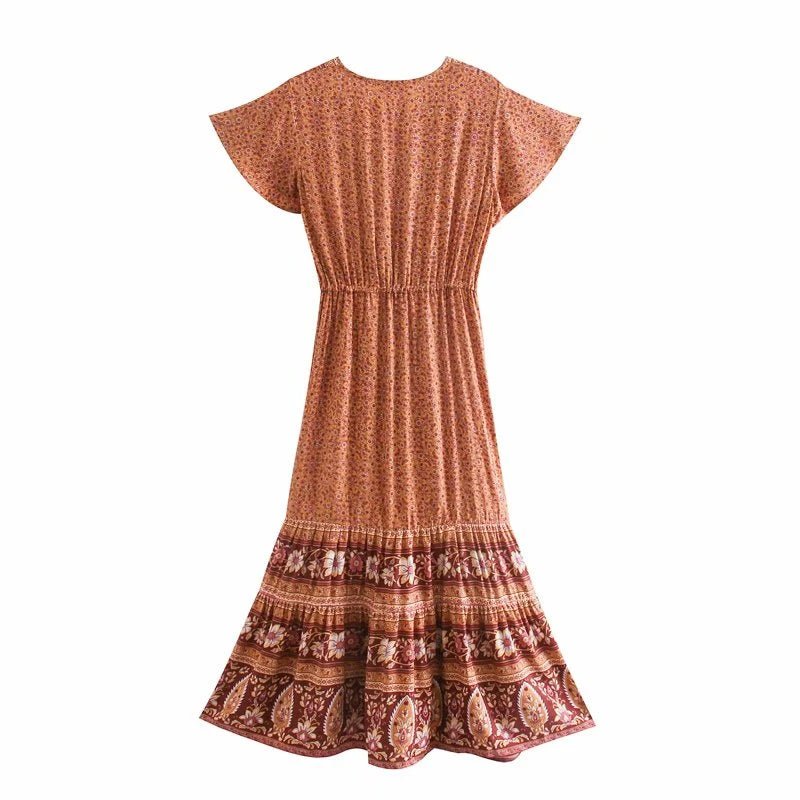 Robe Années 70 Motifs Cools - Louise Vintage