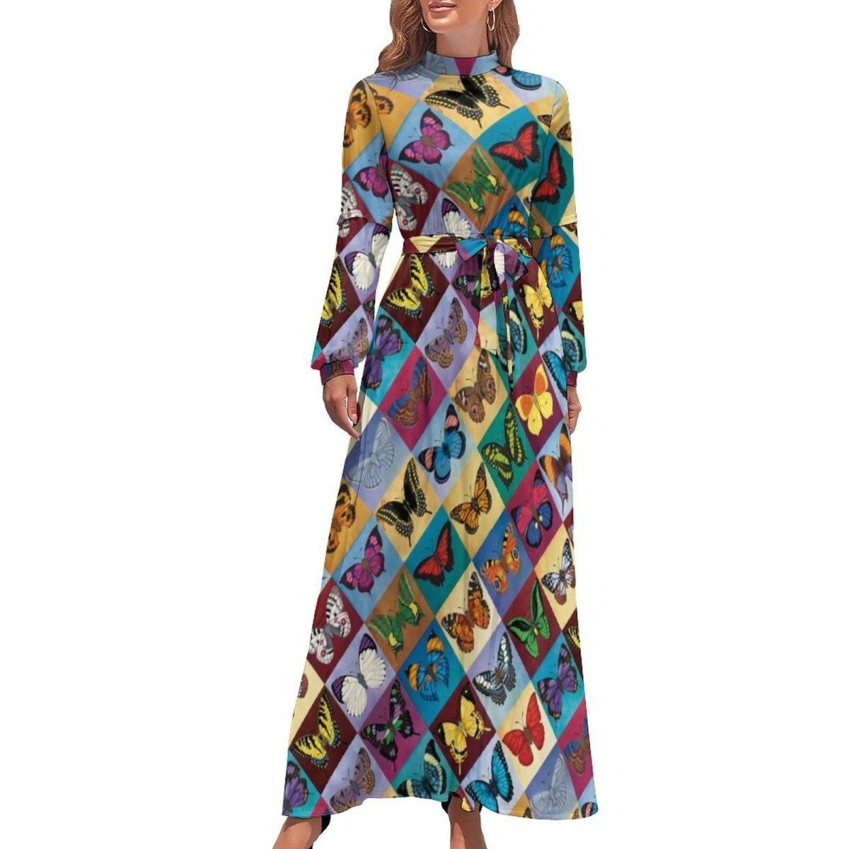 Robe Années 70 Papillons - Louise Vintage