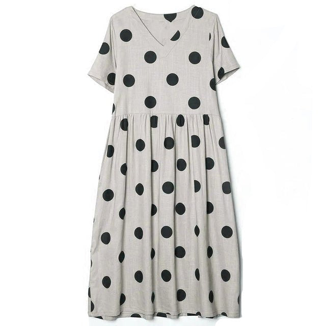 Robe Années 70 Pois - Louise Vintage