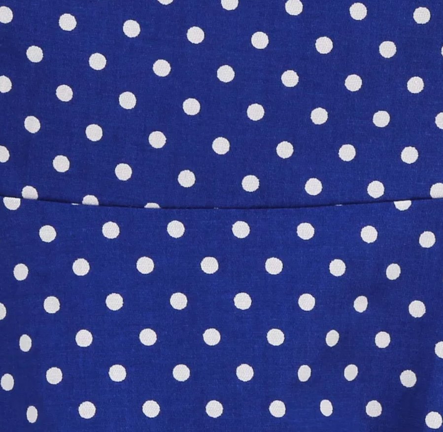 Robe Bleu a Pois Blanc Vintage - Louise Vintage