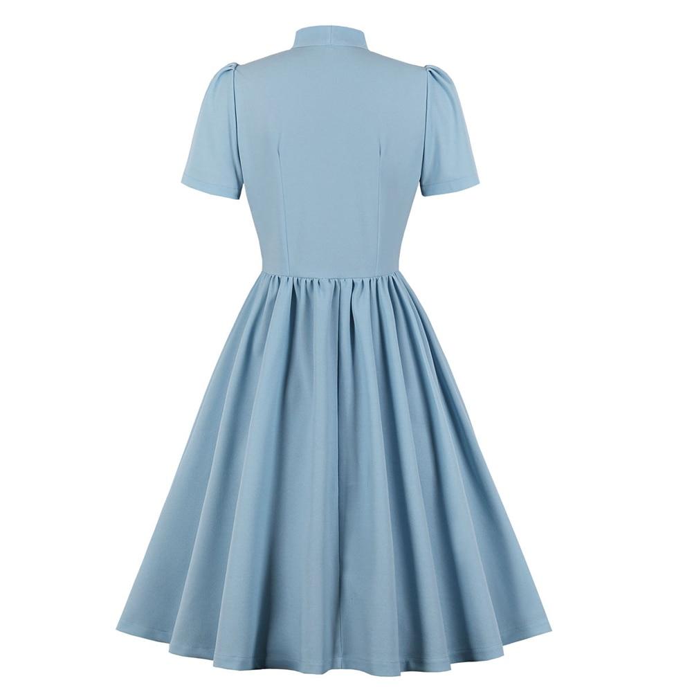 Robe Bleu Année 50 - Louise Vintage