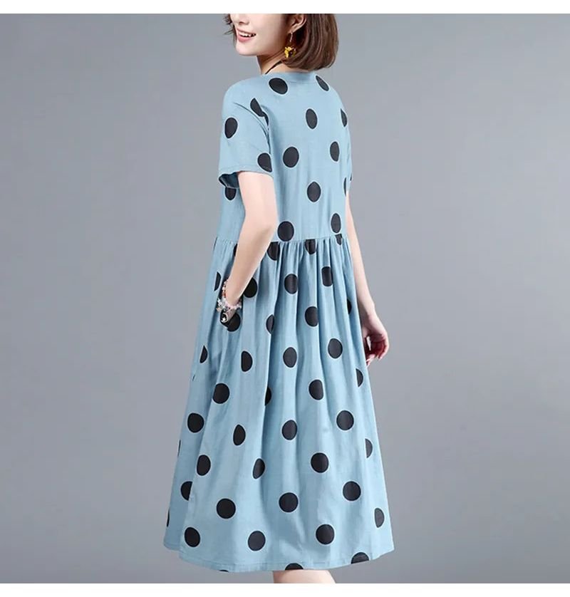 Robe Bleu Année 70 - Louise Vintage