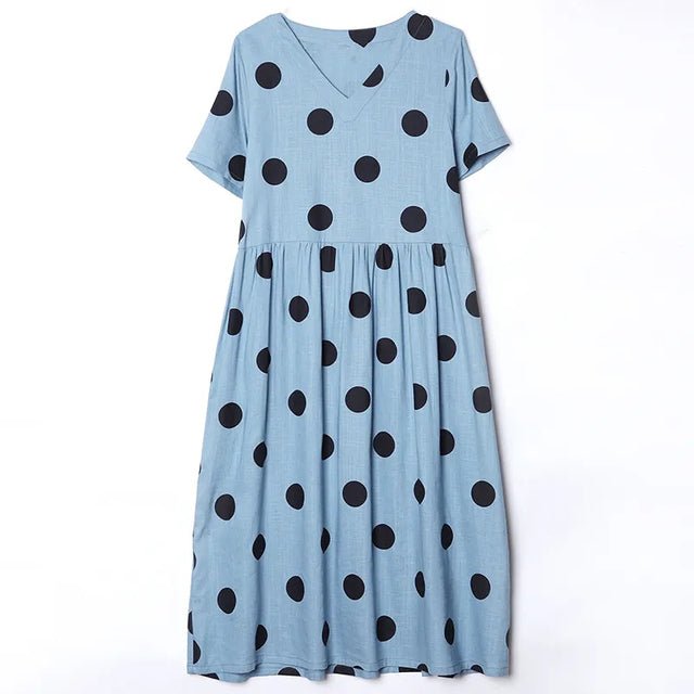 Robe Bleu Année 70 - Louise Vintage