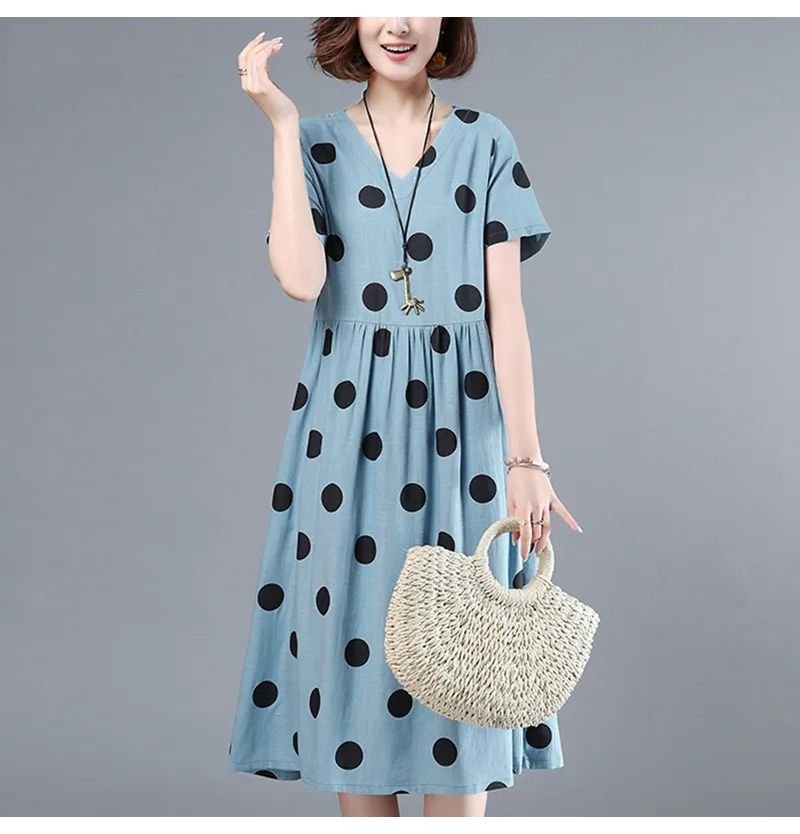 Robe Bleu Année 70 - Louise Vintage