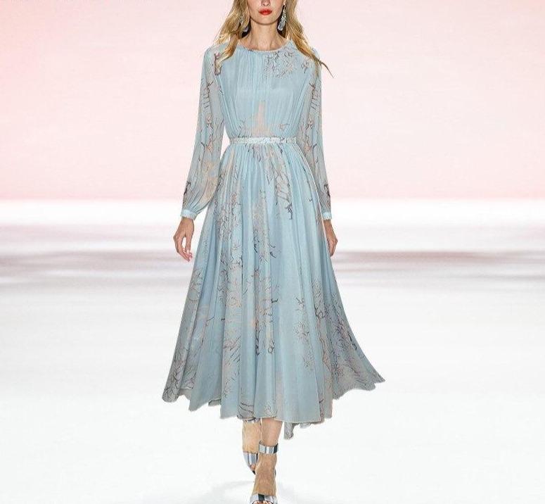 Robe Bleu Années 40 - Louise Vintage