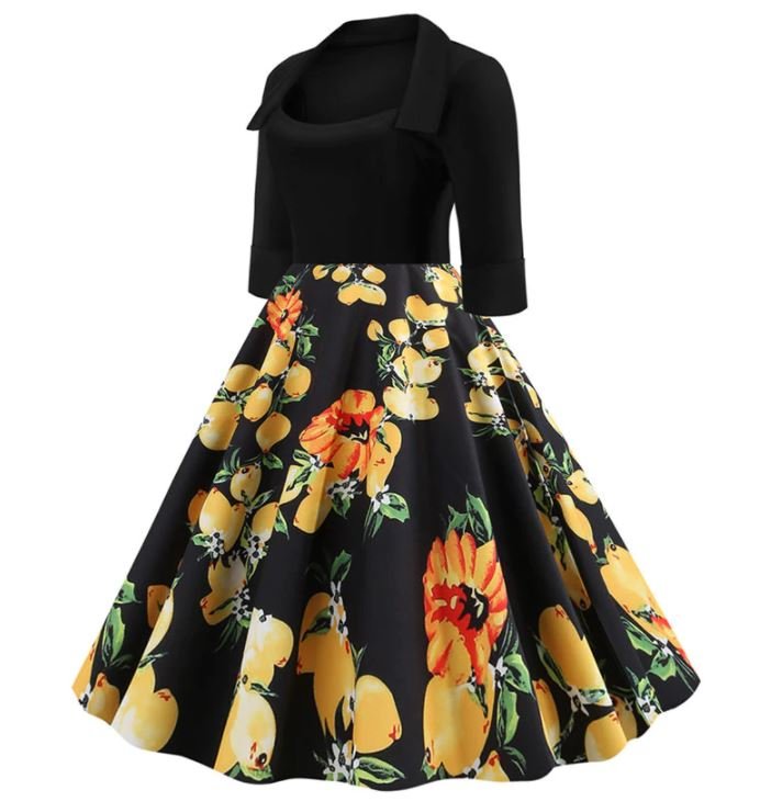 Robe Ceintrée Année 50 - Louise Vintage