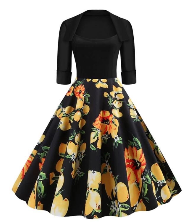 Robe Ceintrée Année 50 - Louise Vintage