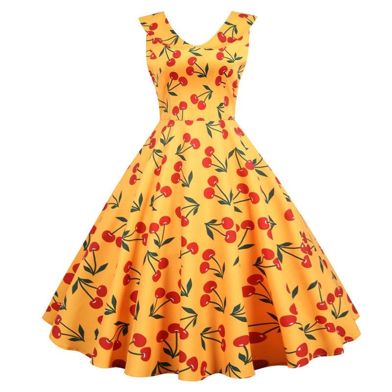 Robe Cerises Années 50 - Louise Vintage