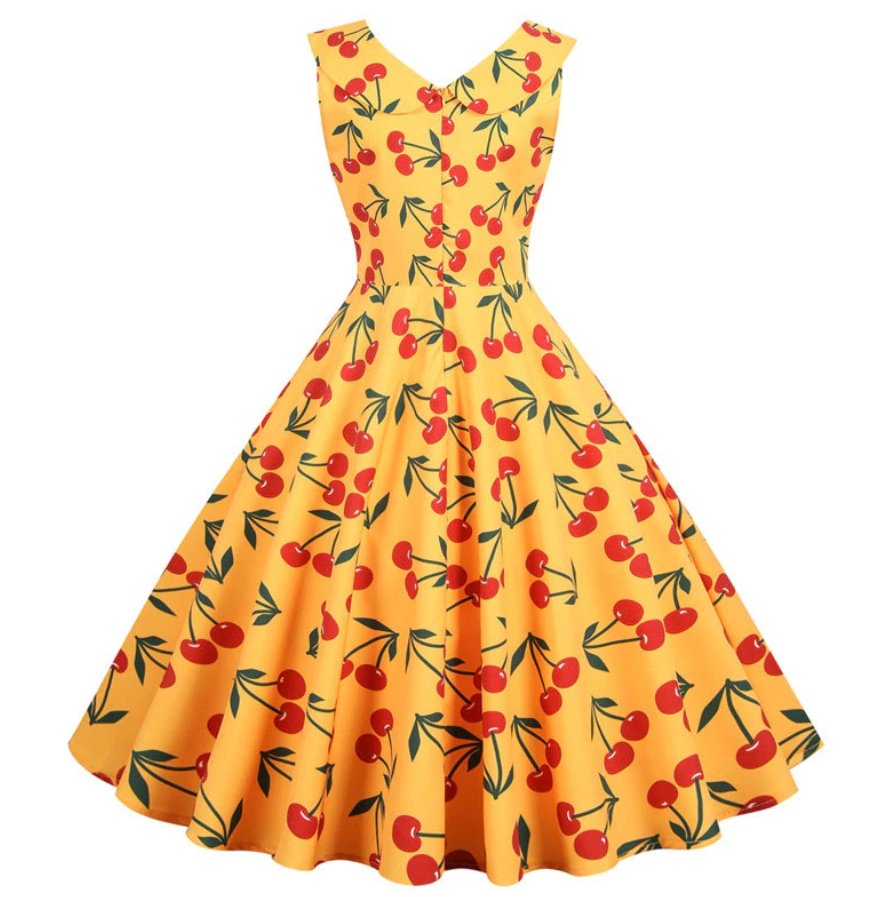Robe Cerises Années 50 - Louise Vintage