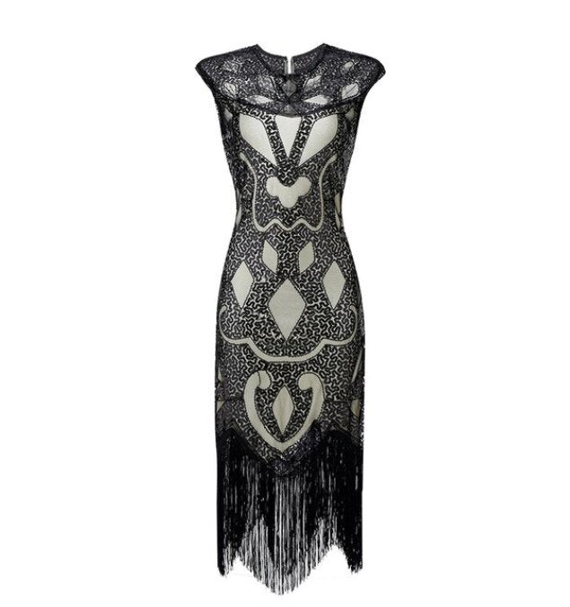 Robe Charleston Années 20 Argent - Louise Vintage