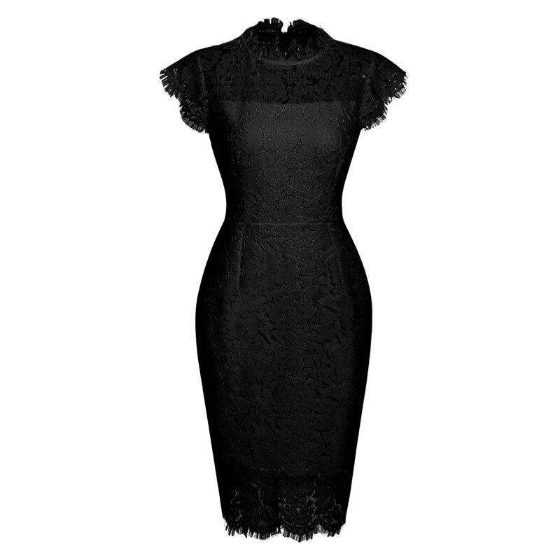 Robe Crayon Dentelle Vintage Noire - Louise Vintage