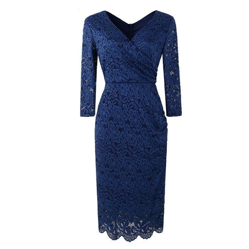 Robe Crayon Vintage Année 50 Marine - Louise Vintage