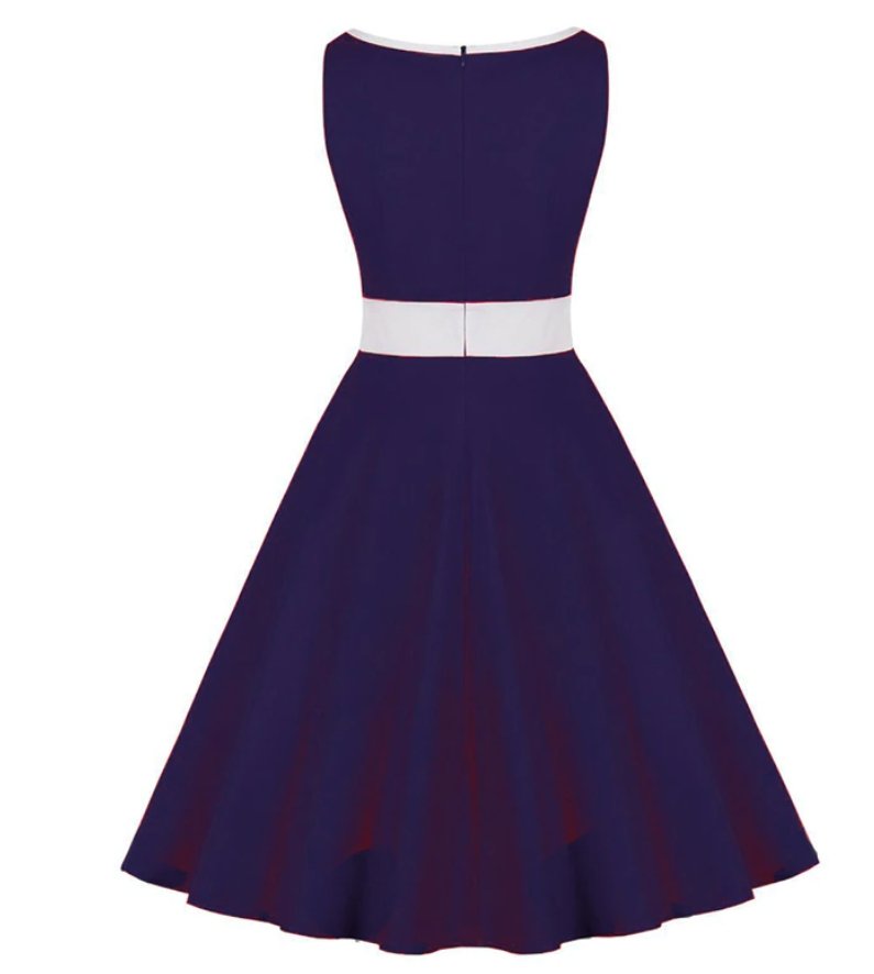 Robe de Cérémonie Année 50 Marine - Louise Vintage