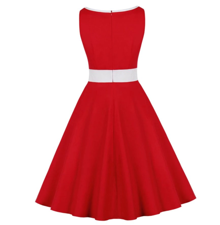 Robe de Cérémonie Année 50 Rouge - Louise Vintage