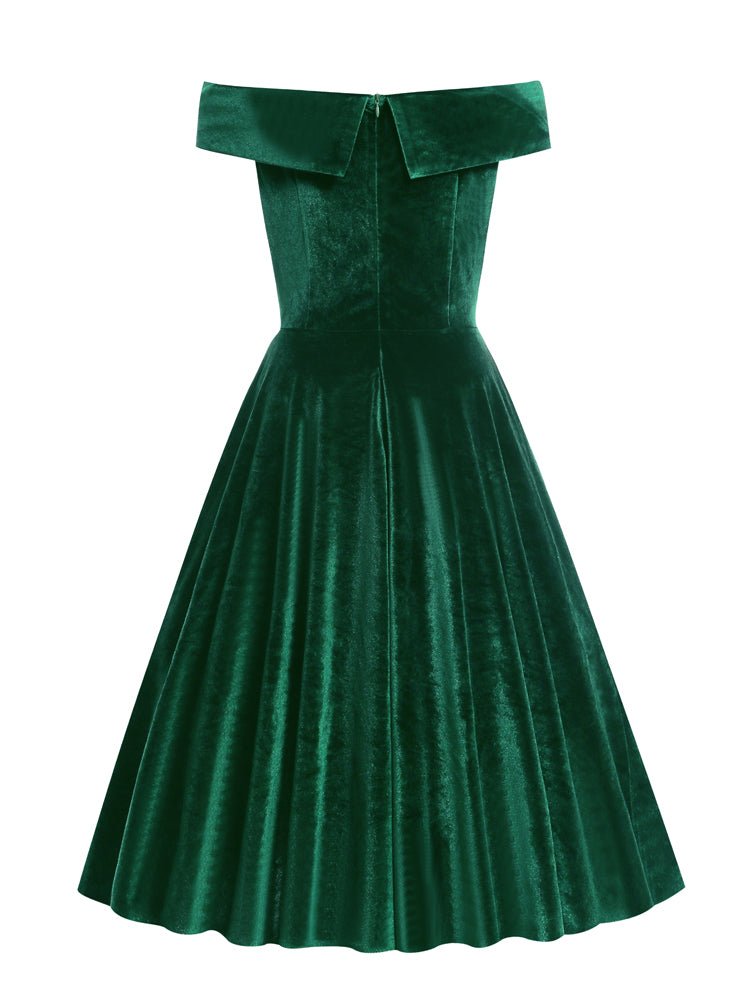 Robe de Cérémonie Année 50 Verte - Louise Vintage