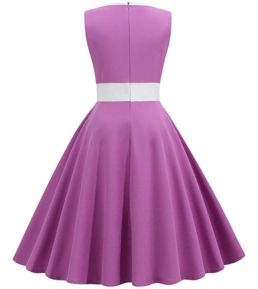 Robe de Cérémonie Année 50 Violet - Louise Vintage