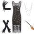 Robe de Cocktail Année 20 Noire (Avec Accéssoires) - Louise Vintage