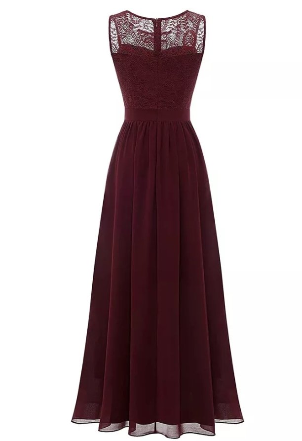 Robe de Soirée Année 50 Bordeaux - Louise Vintage