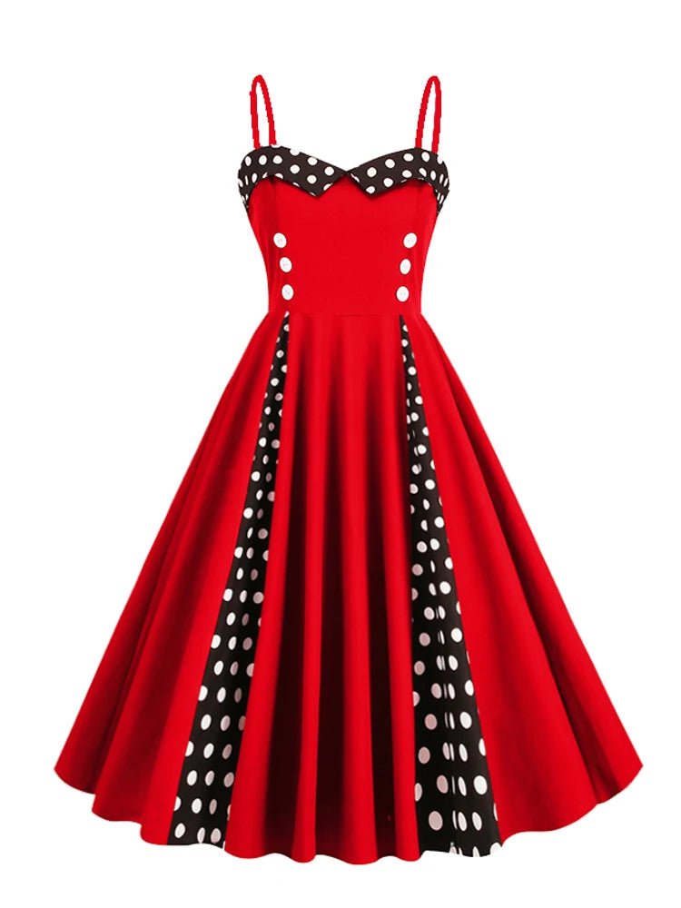 Robe de Soirée Vintage Rockabilly Rouge - Louise Vintage