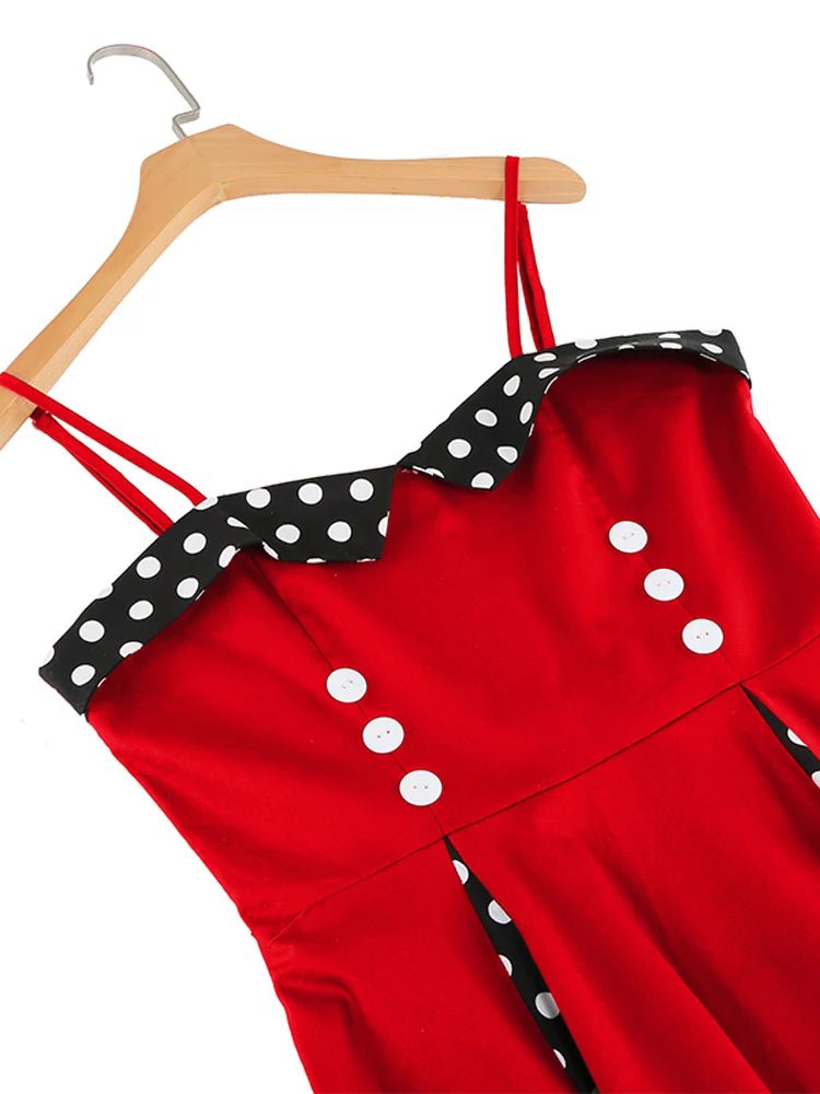 Robe de Soirée Vintage Rockabilly Rouge - Louise Vintage