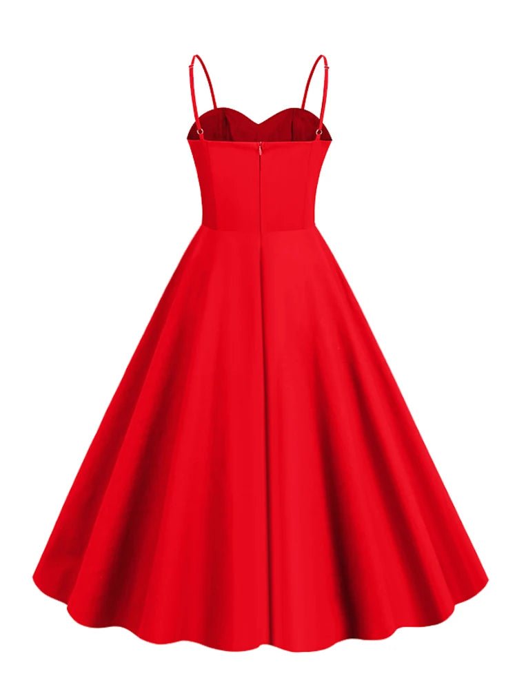Robe de Soirée Vintage Rockabilly Rouge - Louise Vintage