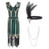 Robe des Années 20 30 Verte (Avec Accéssoires) - Louise Vintage