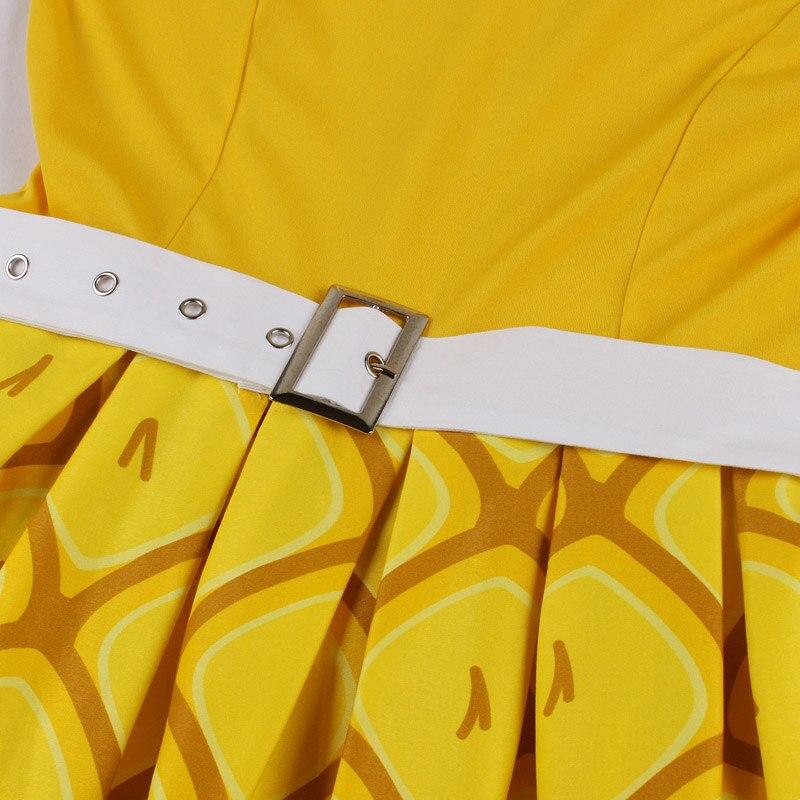 Robe des Années 50 Grande Taille Jaune - Louise Vintage