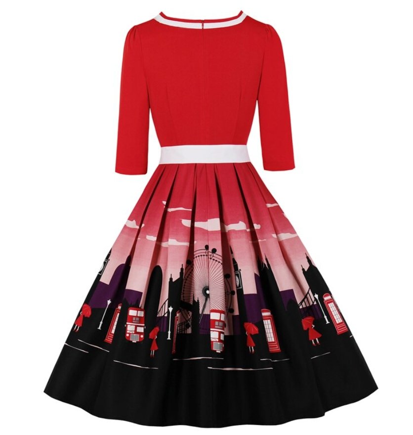 Robe des Années 50 Grande Taille London - Louise Vintage