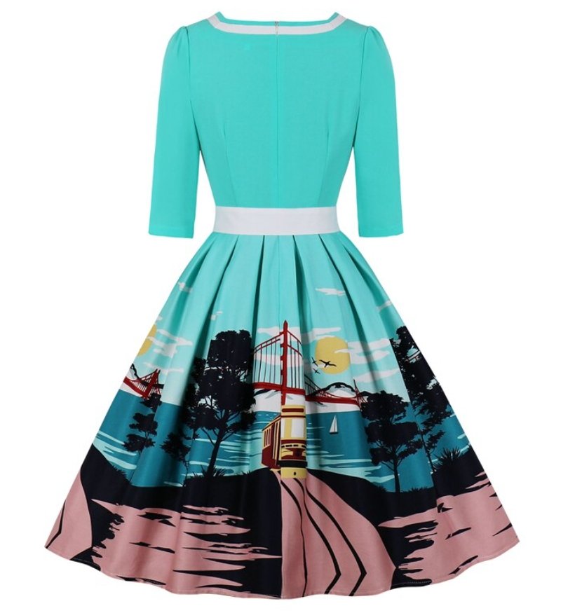 Robe des Années 50 Grande Taille San Francisco - Louise Vintage